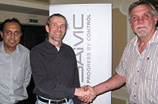 Left to right: Nirmal Narotam (PAS Automation), Brian Thompson, (Engen) and Hennie Prinsloo (our new branch chairman).